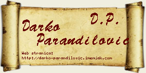 Darko Parandilović vizit kartica